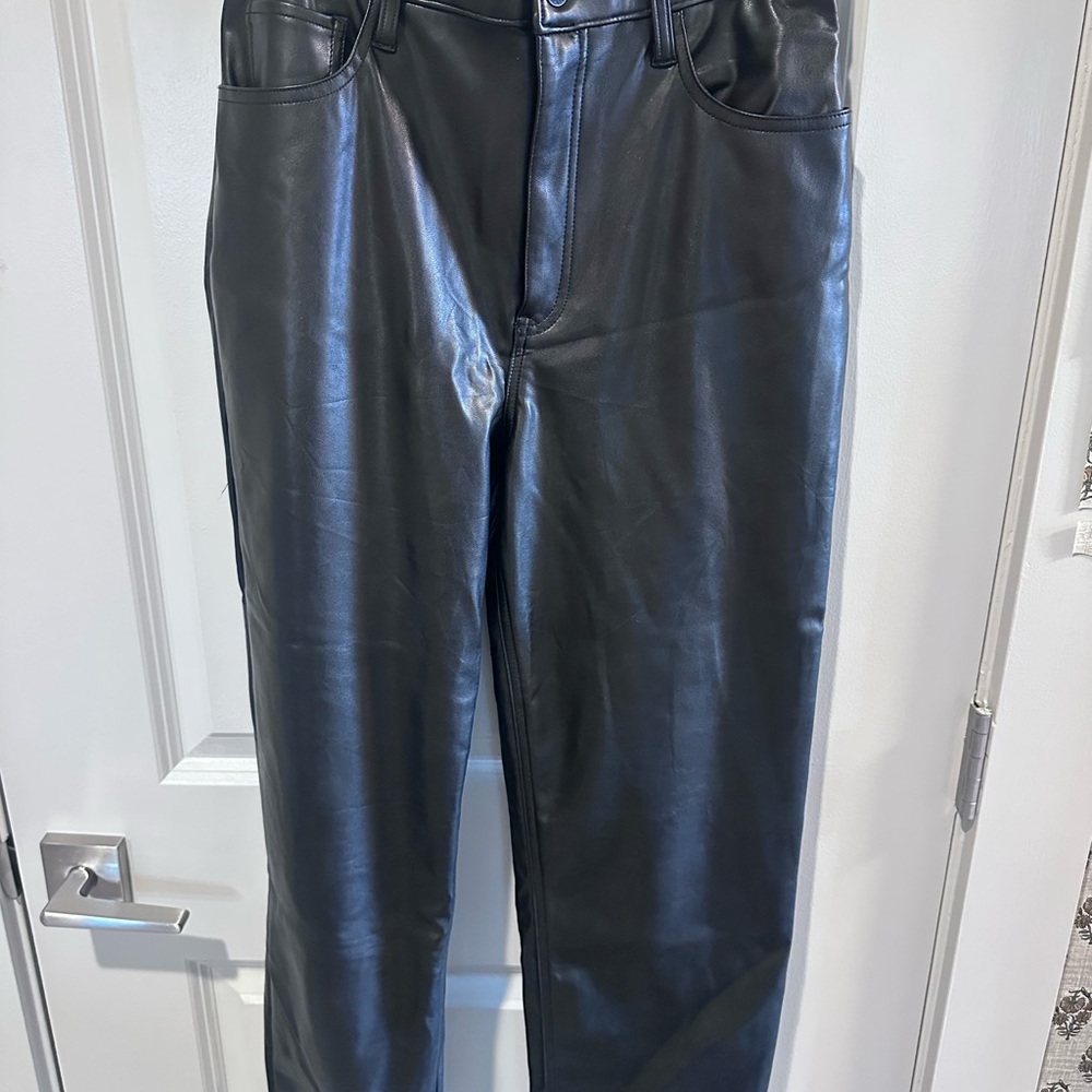 Abercrombie & Fitch Black Vegan Leather Pants